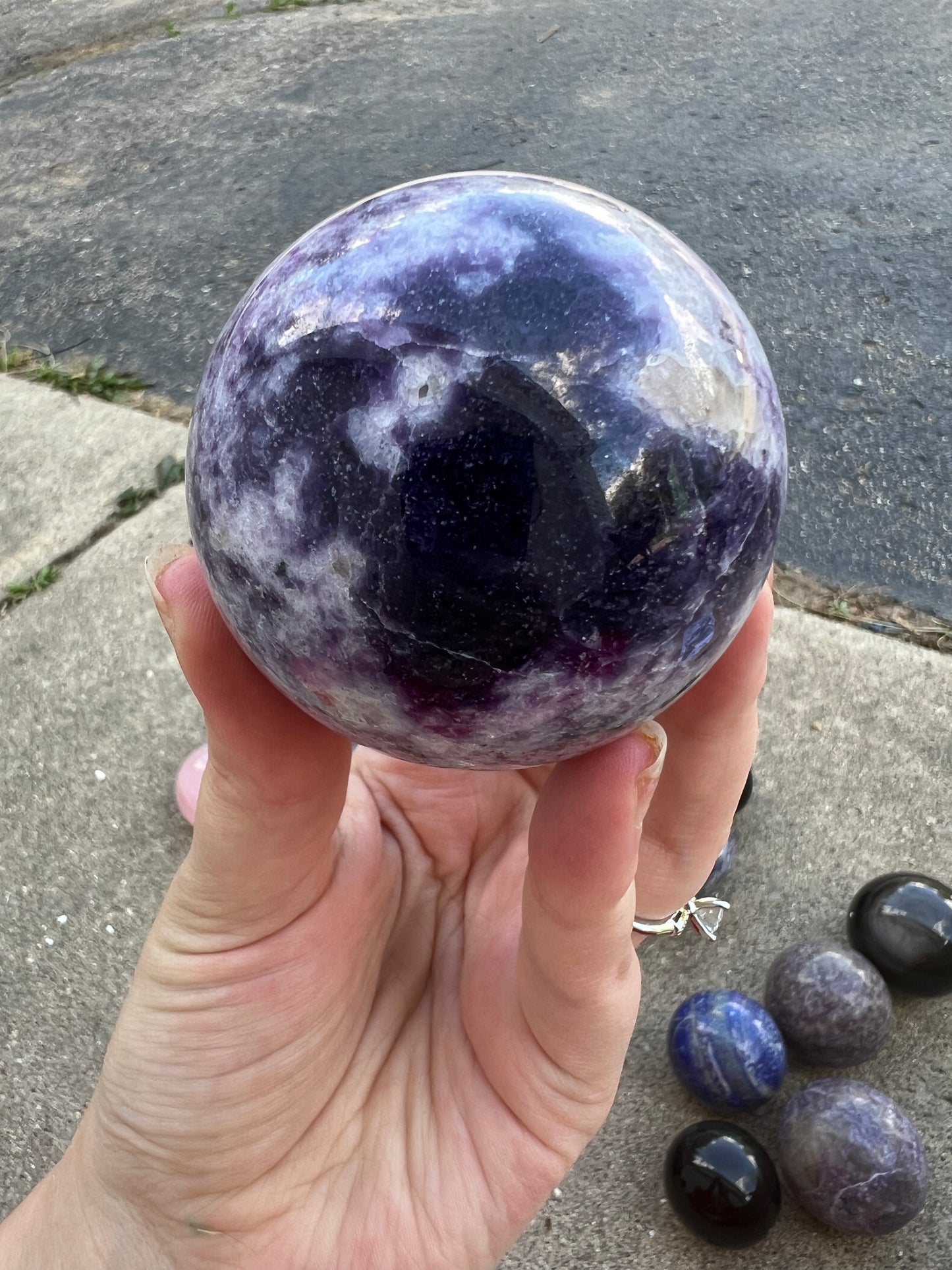 Lepidolite Sphere