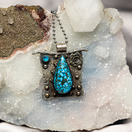 Blue Magnesite 925 Sterling Silver Pendant