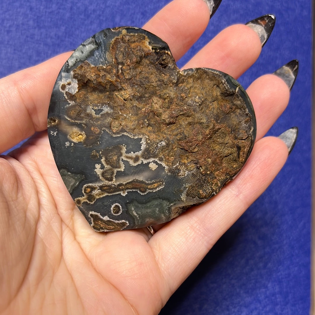 Druzy Agate Heart