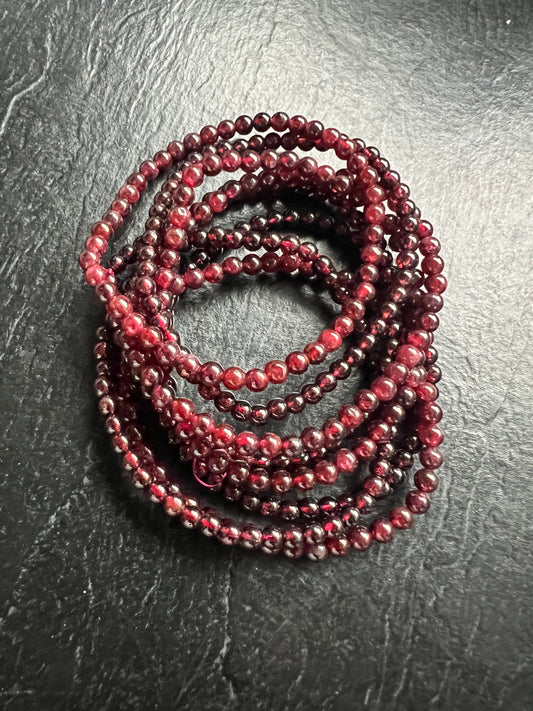 4mm Garnet Bracelet