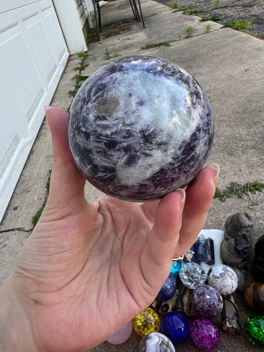 Lepidolite x Purple Mica Sphere