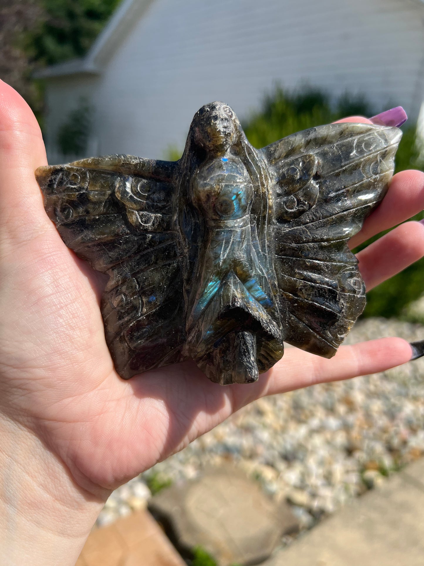 Labradorite Fairy with Damaged Wing