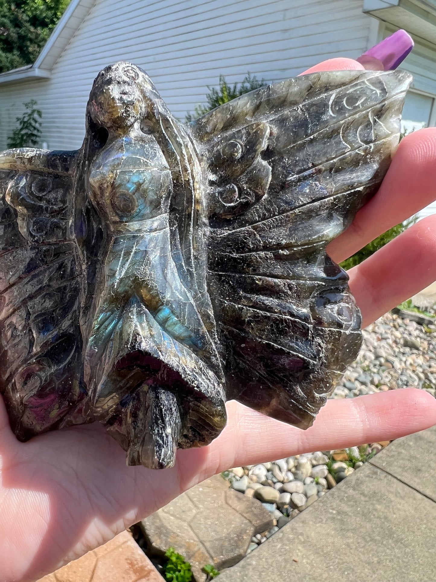 Labradorite Fairy with Damaged Wing