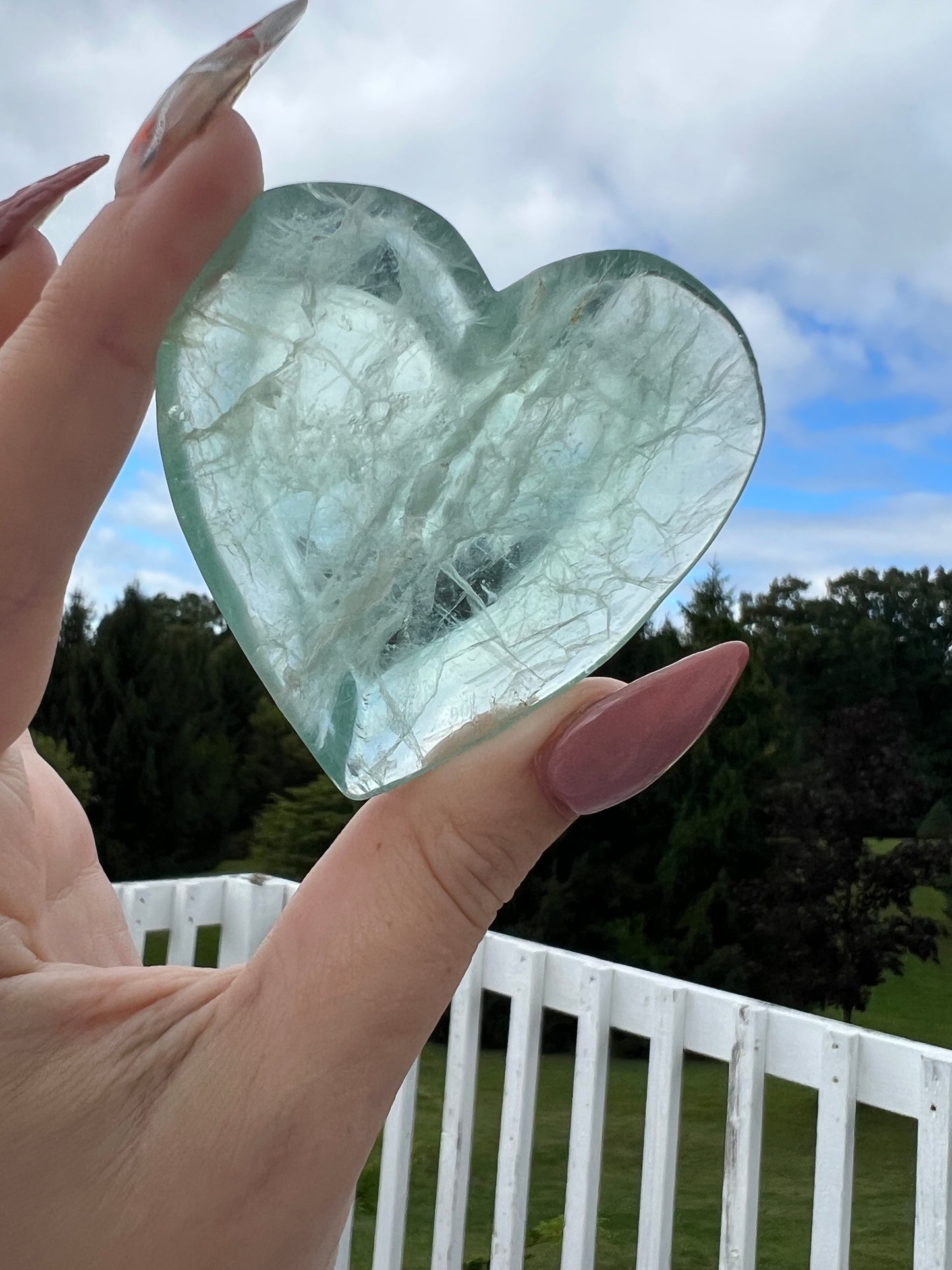 Fluorite Heart Trinket Bowl