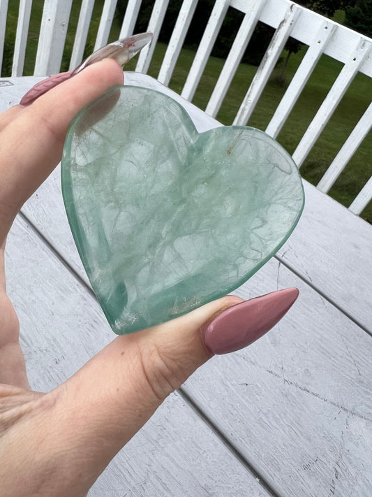 Fluorite Heart Trinket Bowl