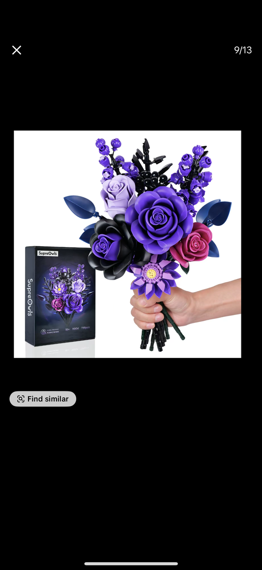 Purple Rose Buildable Bouquet