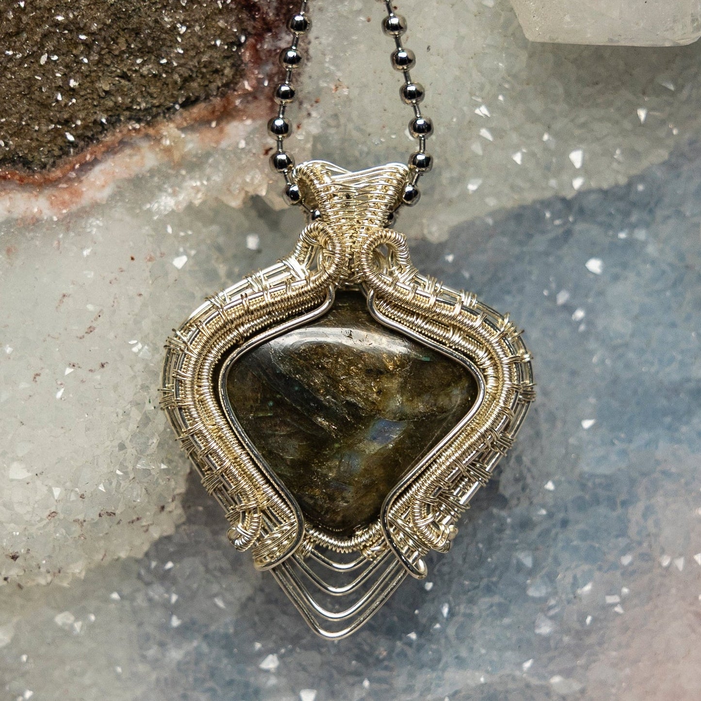 Labradorite Wire Wrap Pendant