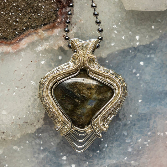 Labradorite Wire Wrap Pendant