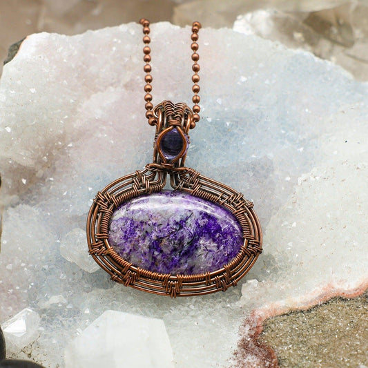 Quartz Dyed Wire Wrap Pendant, 2 Inch, Vibrant Color Energy