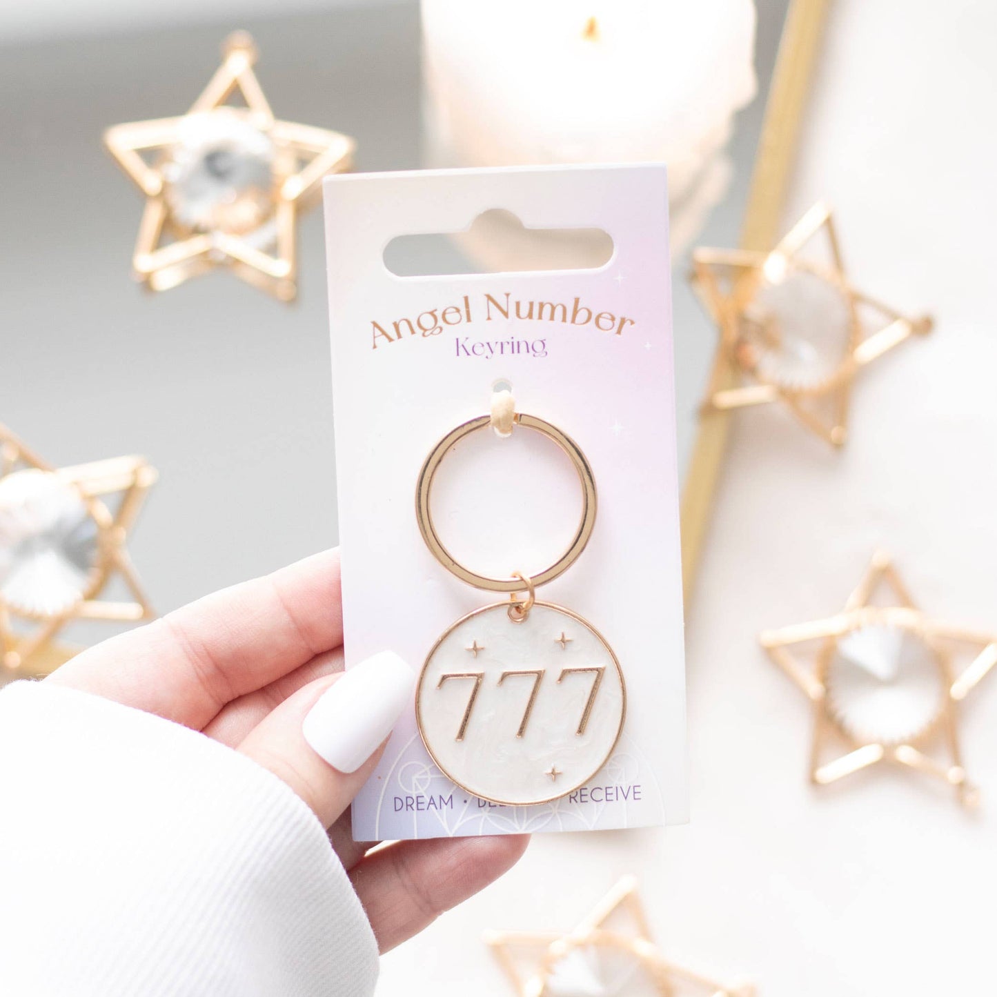 777 Angel Number Keyring