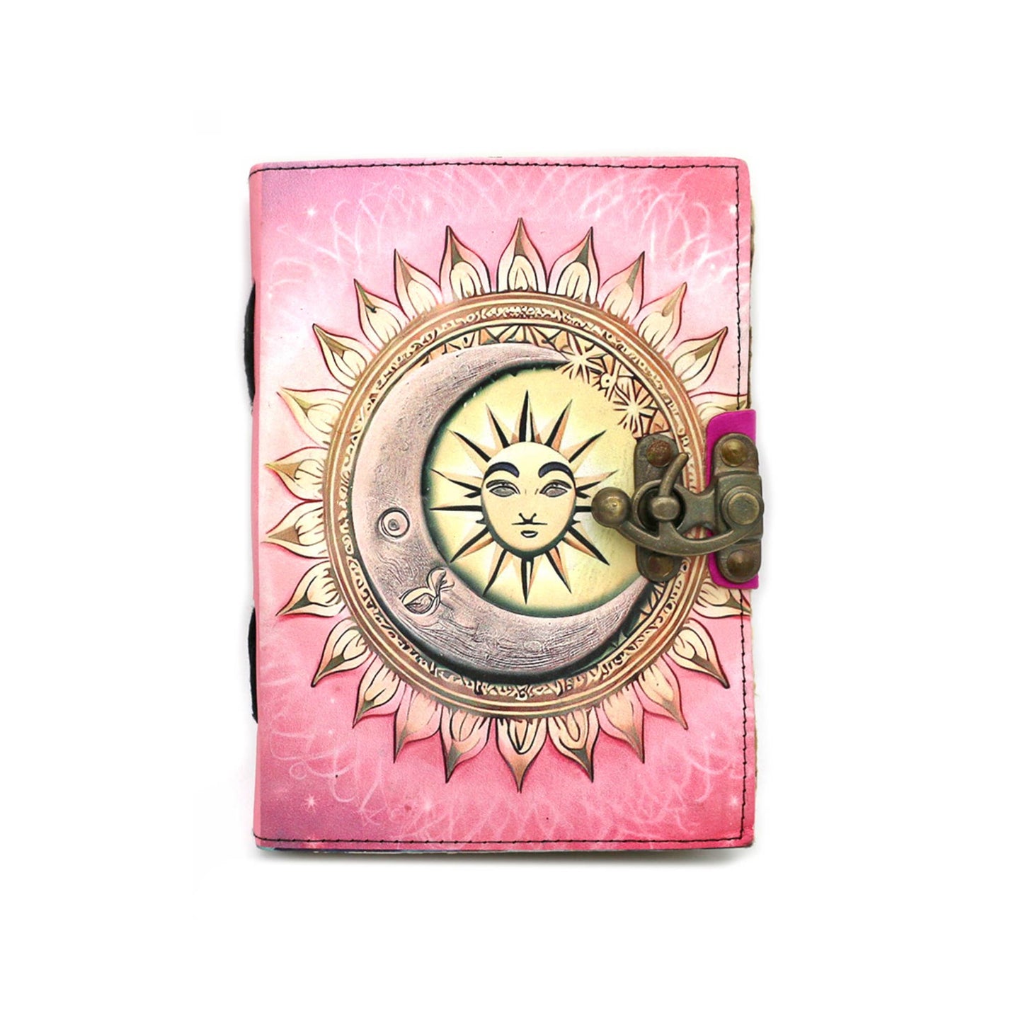 Celestial Fusion Leather 5x7 Blank Journal Spell Book