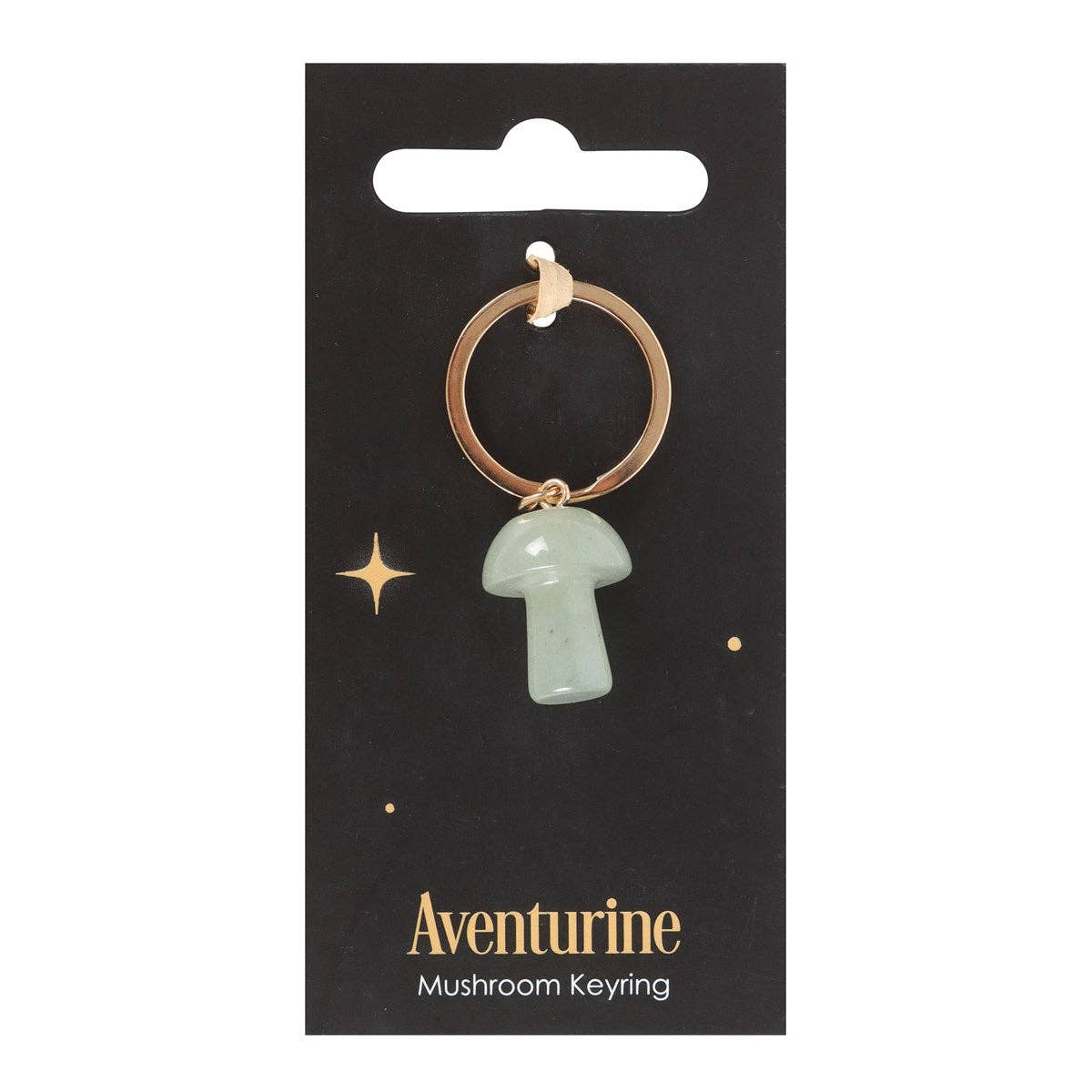 Aventurine Crystal Mushroom Keyring