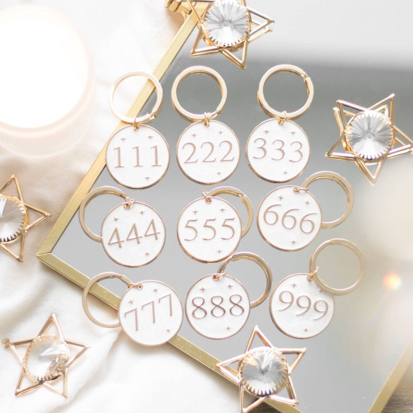 999 Angel Number Keyring