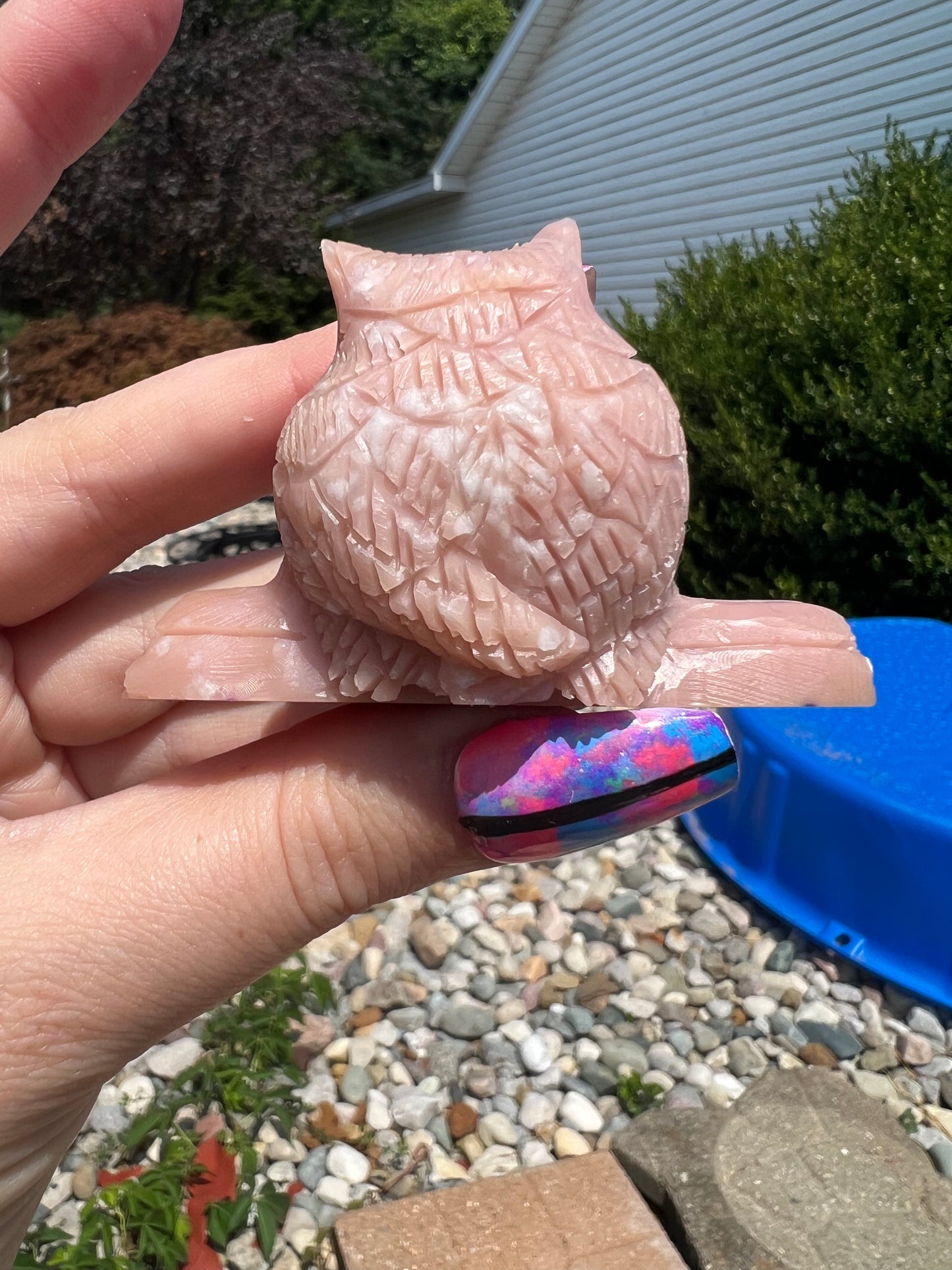 Pink Opal Owl