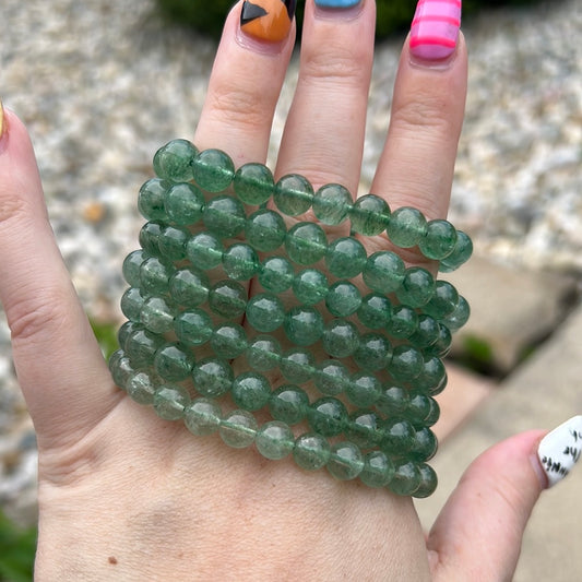 Green Strawberry Quartz Bracelet