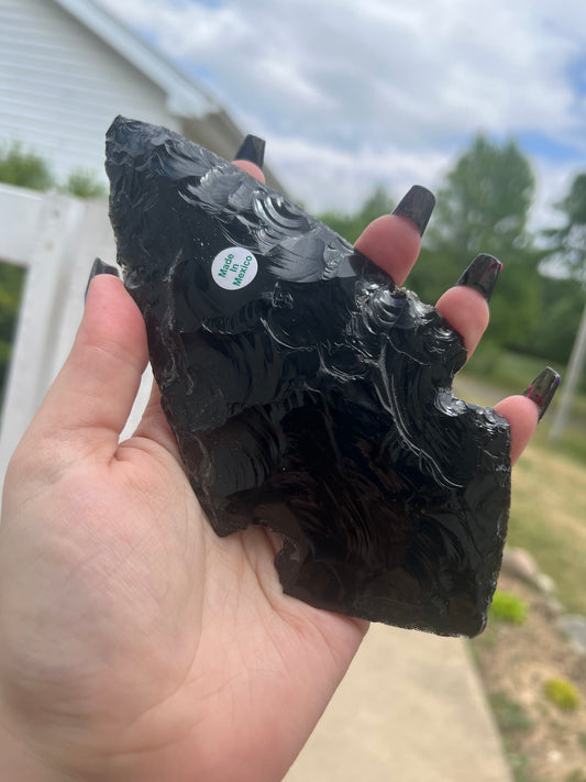 Huge Obsidian Arrowhead