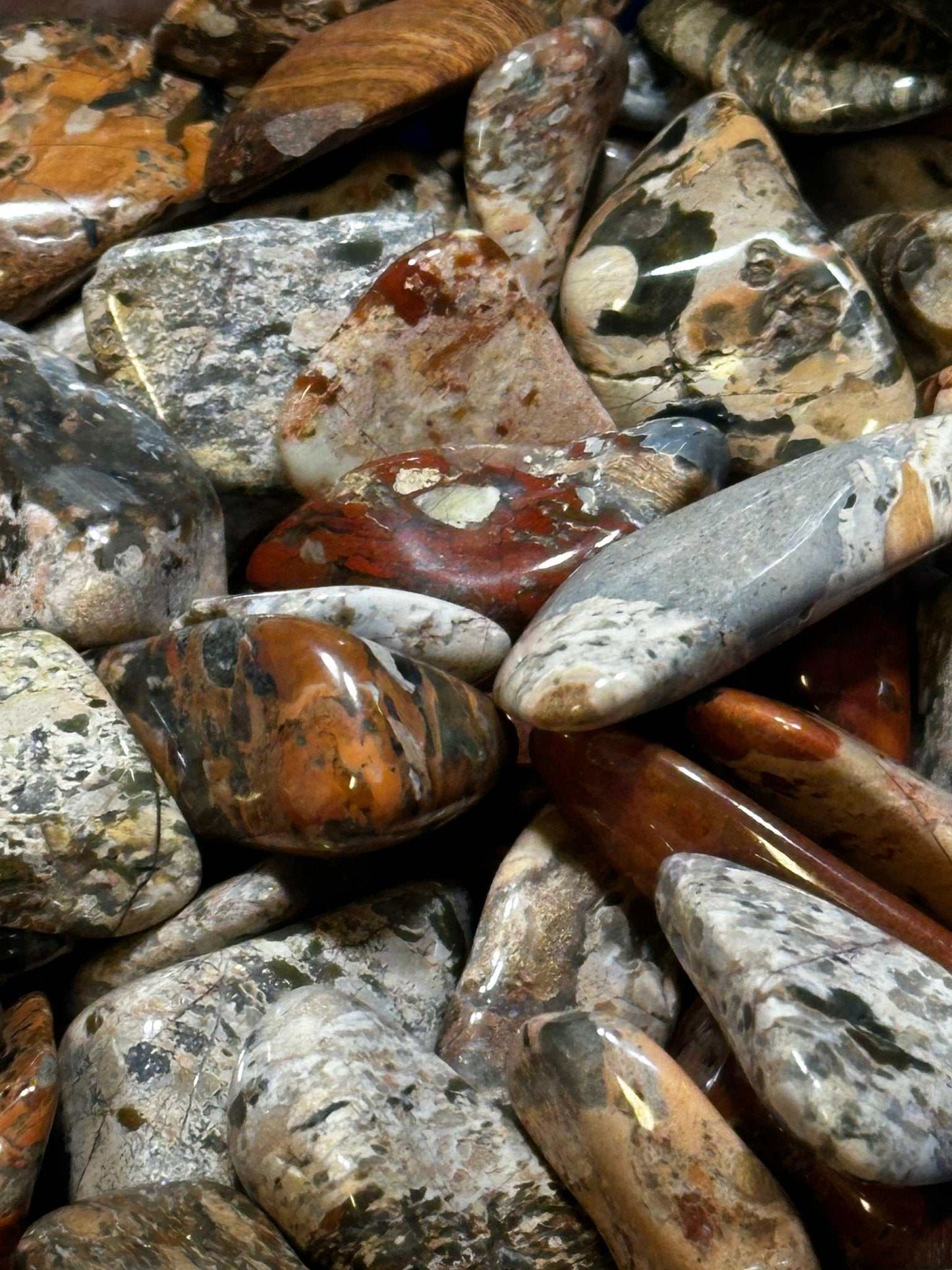 Brecciated Jasper Tumbled Stone